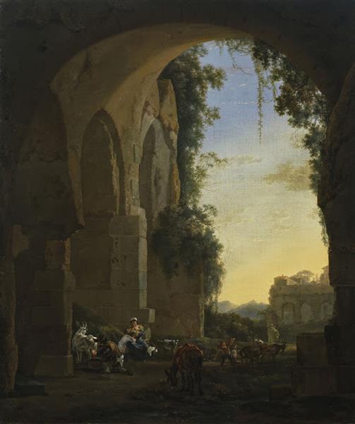 Roman Ruins with Shepherds, c.1647 - Ян Асселейн