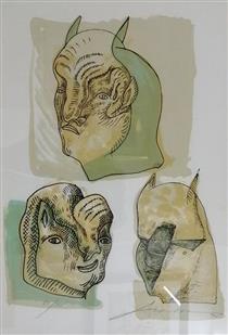 Tres Cabezas con Cuernos - José Luis Cuevas