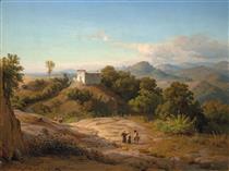 Italian landscape - Louis Gurlitt