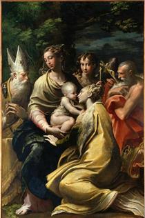 Madonna and Child with Saints - 弗蘭西斯科．帕米賈尼諾