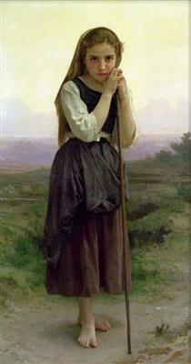 A Little Shepherdess - William-Adolphe Bouguereau