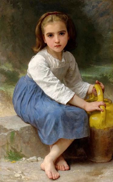 Young Girl with a Jug, 1885 - 布格羅