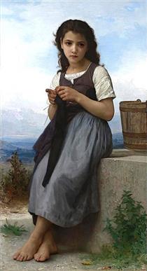 The Little Knitter - William Bouguereau