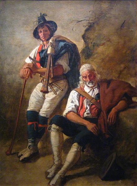 Two pifferari (Pipers), c.1830 - c.1840 - Франц Людвиг Катель