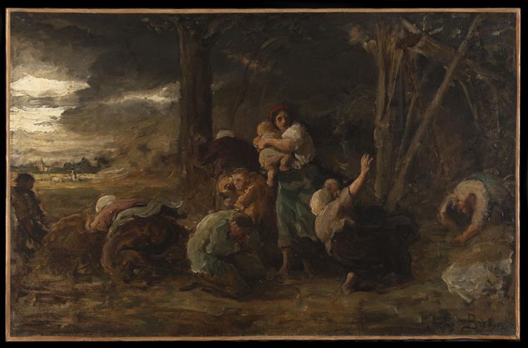 The lightning, c.1865 - Jules Breton