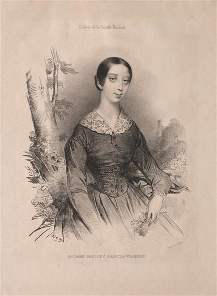 Lady Pauline Garcia-Viardot, 1840 - Ашиль Девериа