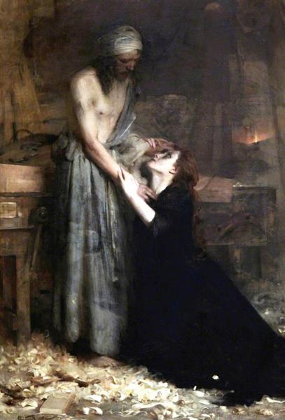 Christ and Magdalene, 1890 - Артур Гакер