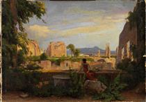 Ruins of the Villa Mills on the Palatine Hill in Rome - August Ahlborn