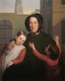 Margaret with two orphans - Jacques Amans