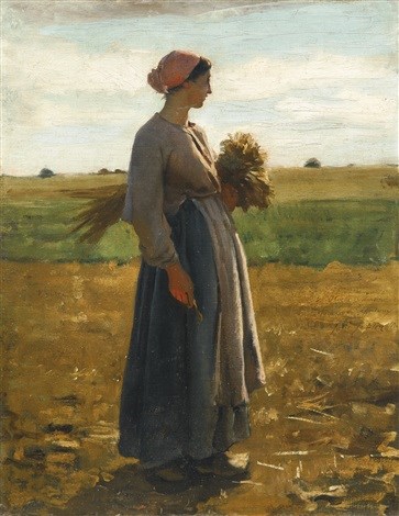 Young Woman in the Fields, c.1864 - Jules Breton