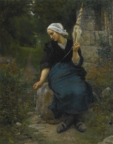 Spinner, 1870 - Jules Breton