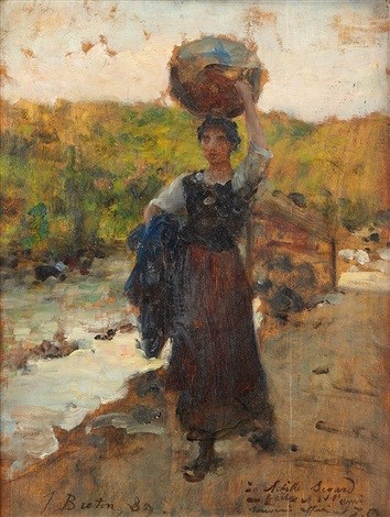 Study for The Washerwoman from 1890, 1889 - Jules Breton