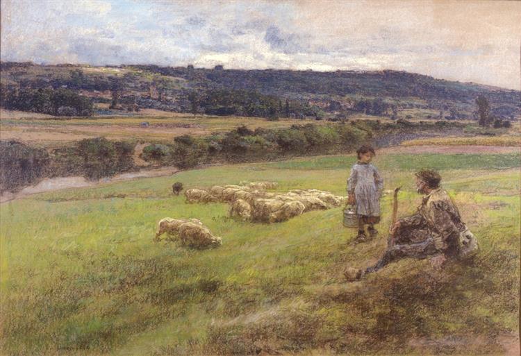 Shepherd and his flock, 1892 - 1894 - Léon Augustin Lhermitte