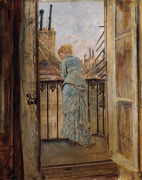 On the balcony, 1878 - Anton Romako
