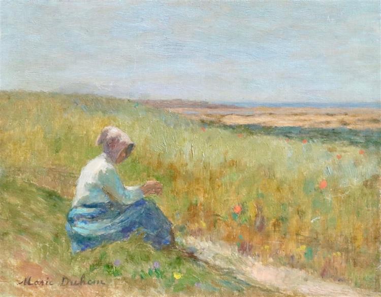 Jeune femme en paysage, 1906 - Marie Duhem