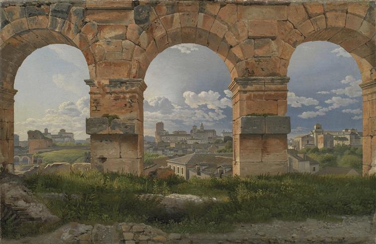 A View through Three Arches of the Third Storey of the Colosseum, 1815 - Крістофер Вільгельм Еккерсберг