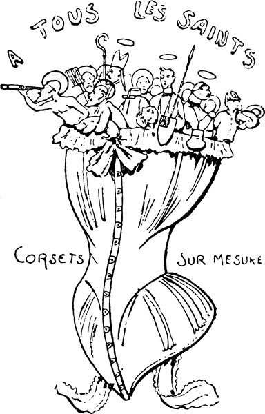 Drawing of a corset, 1902 - Louis Abel-Truchet