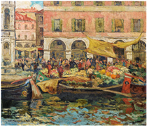 The vegetable market in Venice - Louis Abel-Truchet
