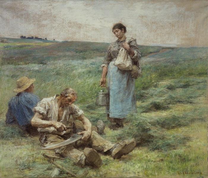 The old harvester's meal, c.1886 - Léon Augustin Lhermitte