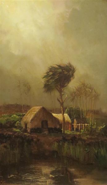 Grass Shack on a Shore, Vicinity of Hilo, c.1890 - Charles Furneaux