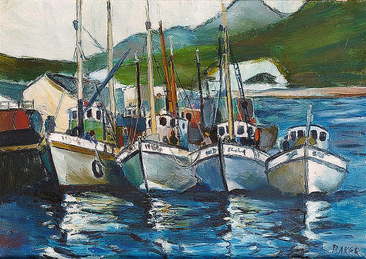 Boats at the Dock   1958 - Kenneth Baker
