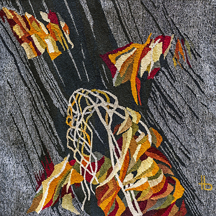 Butterfly in the nihght, tapestry haute-lisse, c.1995 - Traian Boicescu