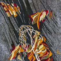Butterfly in the nihght, tapestry haute-lisse - Traian Boicescu