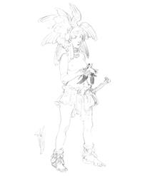 Jungle girl, with bird - Claire Wendling