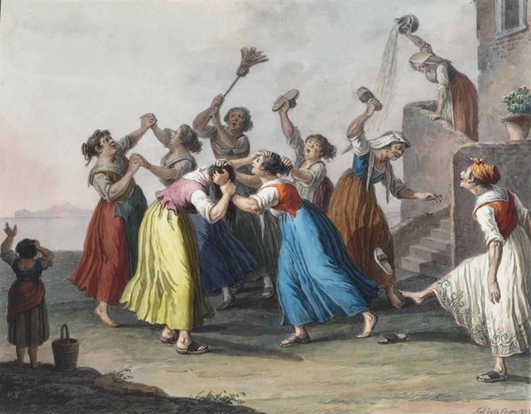 Brawl of the women of Chiaia, 1822 - Saverio della Gatta