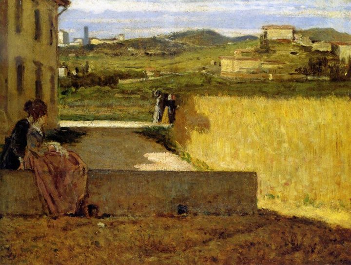In the shadow of the villa, 1872 - 1873 - Silvestro Lega
