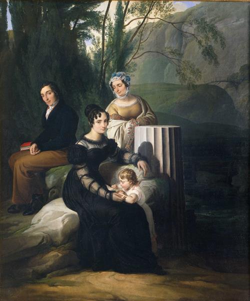 Family Portrait of the Stampa di Soncino, 1822 - 1823 - Франческо Гаєс