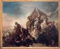 Scene of plunder after the battle - Франческо Гаєс