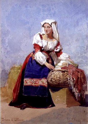 Woman of Albano, 1852 - Карл Хаг