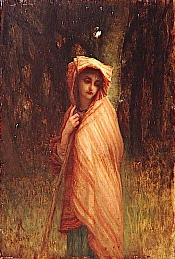 Girl with hood, c.1890 - Эрнст Эбер