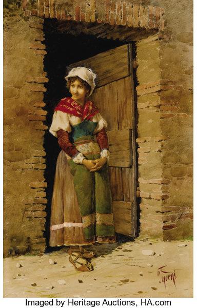 Woman in doorway - Filippo Indoni
