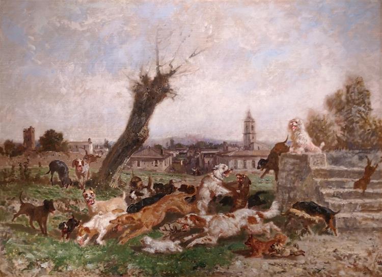 Dogs, 1855 - 1860 - Filippo Palizzi
