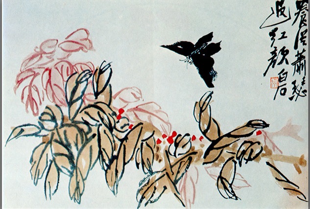 Impatiens and butterfly, 1947 - Qi Baishi
