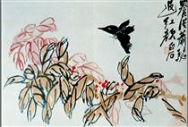 Impatiens and butterfly - Qi Baishi