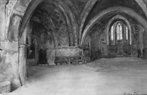 The crypt at the Basilica of St.Francis, in Assisi, 1898 - Enrico Nardi