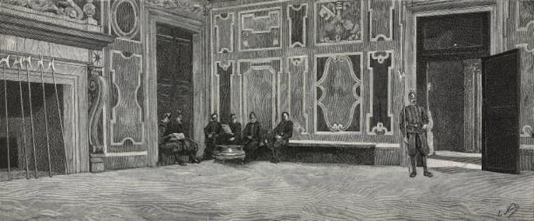 Swiss Guard in Clementine Hall, Apostolic Palace, Vatican, 1891 - 1892 - Enrico Nardi