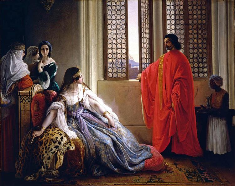 Caterina Cornaro deposed from the throne of Cyprus, 1842 - Франческо Гаєс