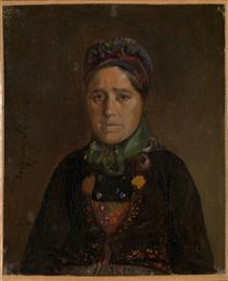Portrait of Ingeborg Skjønne from Numedal - Адольф Тідеманн