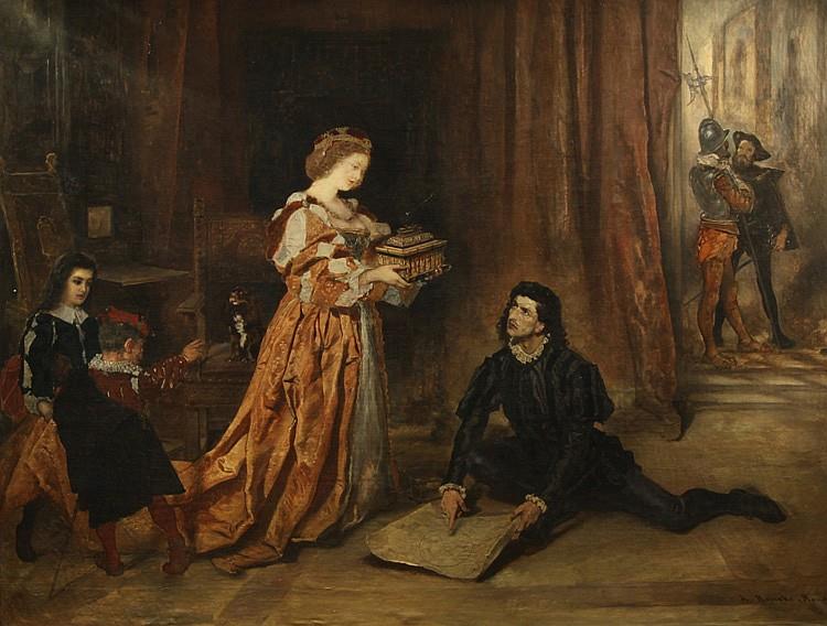 Columbus and Isabella - Anton Romako