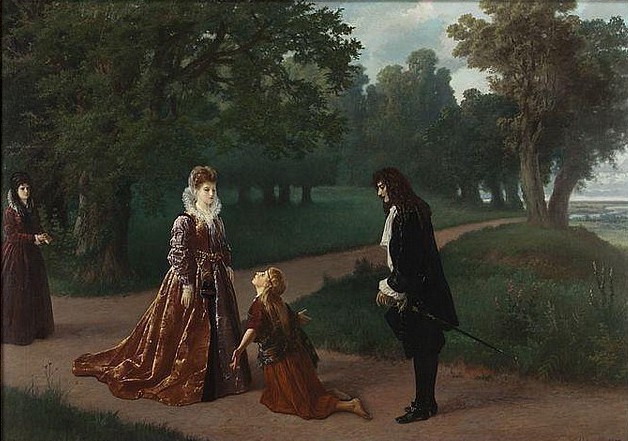 Peasant girl with Noblewoman, 1872 - Carlo Ademollo