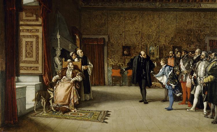 Juan de Austria's presentation to Emperor Carlos V in Yuste, 1868 - 1869 - Эдуардо Росалес