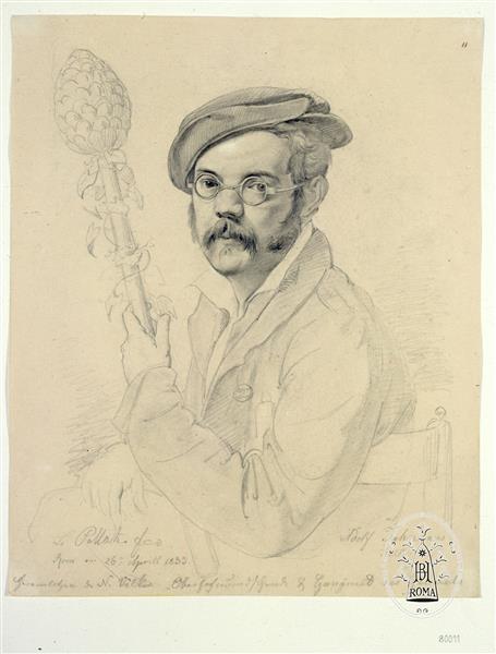 Portrait of Adolf Moritz Jahn (1803-1881) (April, 26th), 1833 - Leopold Pollak