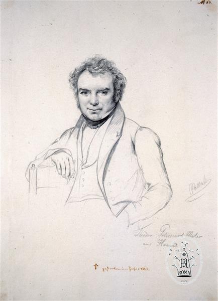 Portrait of Theodor Pelissier (1794–1863) from Hanau, 1835 - Leopold Pollak