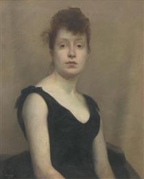 Portrait of a girl - Paul Peel