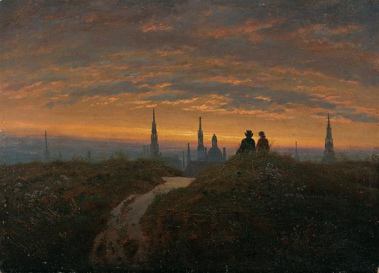 View of Dresden at sunset, c.1822 - Carl Gustav Carus
