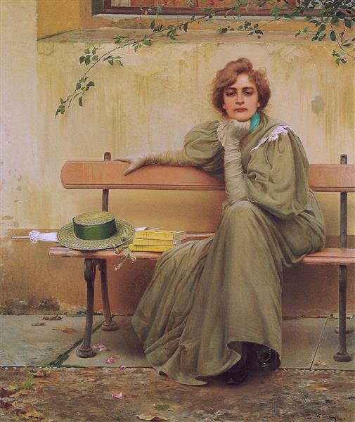 Dreams (Portrait of Elena Vecchi), 1896 - Витторио Маттео Коркос